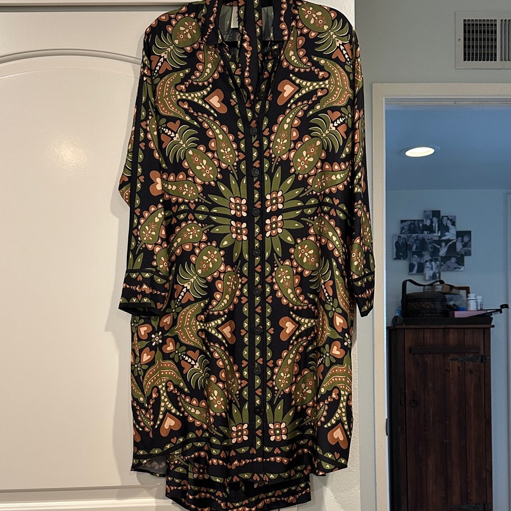 FARM Rio Colorful Patterned Long Sleeve Dress/Tunic